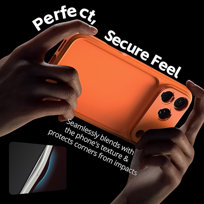 SMALLRIG FilMov Bumper Phone Case for iPhone 17 Pro Max, Hollow Back Design with Lens Backplate, 67mm Filter Adapter Compatible with Phone Gimbal Stabilizers, for DJI for Insta360, Orange- 5795
