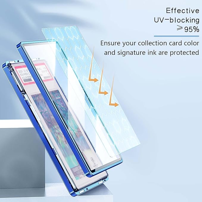 PSA Slab Bumper Case, Metal Graded Cards Slab Magnetic Protector for 35pt PSA/CGC/CCIC Graded Cards|Scratch Resistant | Stackable | UV Resistant | Black