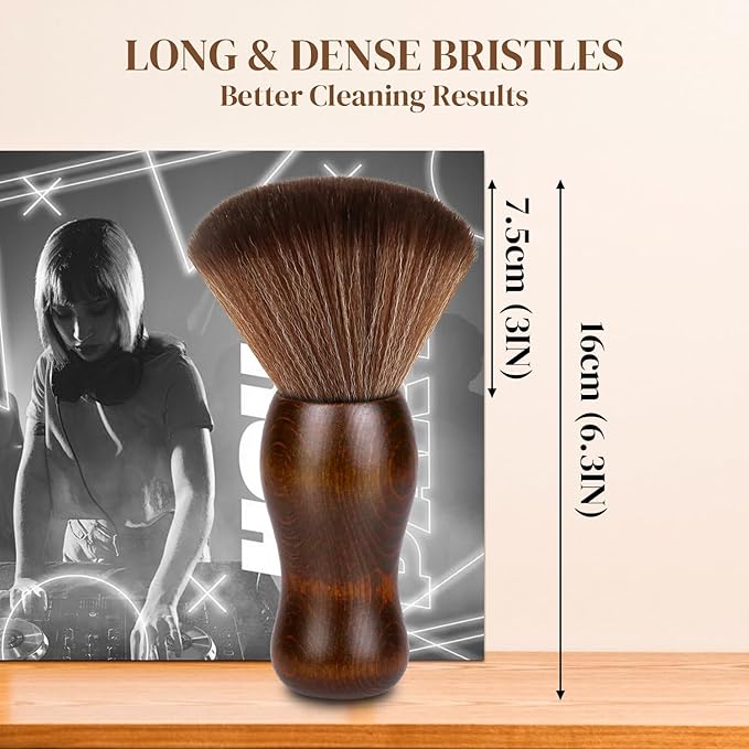 Vinyl Record Cleaning Brush - Anti Static Dust Wooden Vinyl Cleaner Brush - Record Player Accessories