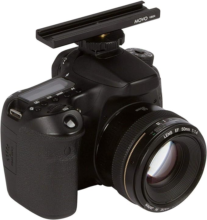 Movo VB04 Cold Shoe Extension - Accessory Shoe Rail Camera Bracket for Lights, Monitors, Microphones and More