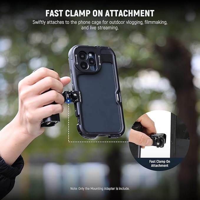 Neewer Quick Release Side Handle Mounting Adapter, Phone Cage Clamp Compatible with CA022H CA023H CA067H CA068H CA069H PA005E PA028E Side Handgrip, PA071