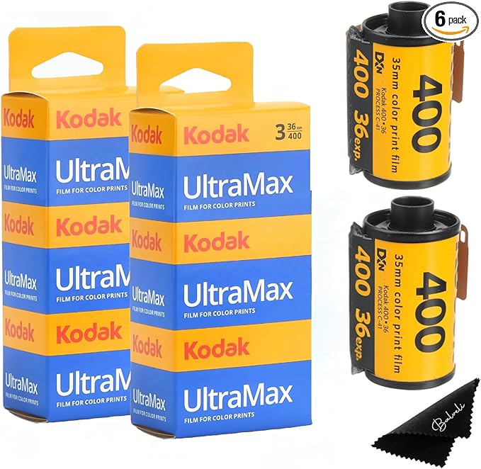 Kodak Ultramax 400 35mm Film - 6 Pack of 36 Exposure Rolls for 35mm Cameras