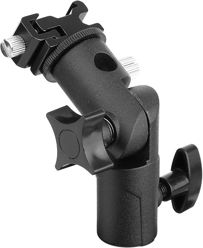 2Pack Anwenk Camera Flash Speedlite Mount Swivel Light Stand Bracket with Umbrella Reflector Holder for Camera DSLR Nikon Canon Pentax Olympus and Other DSLR Flashes Studio Light LED Light