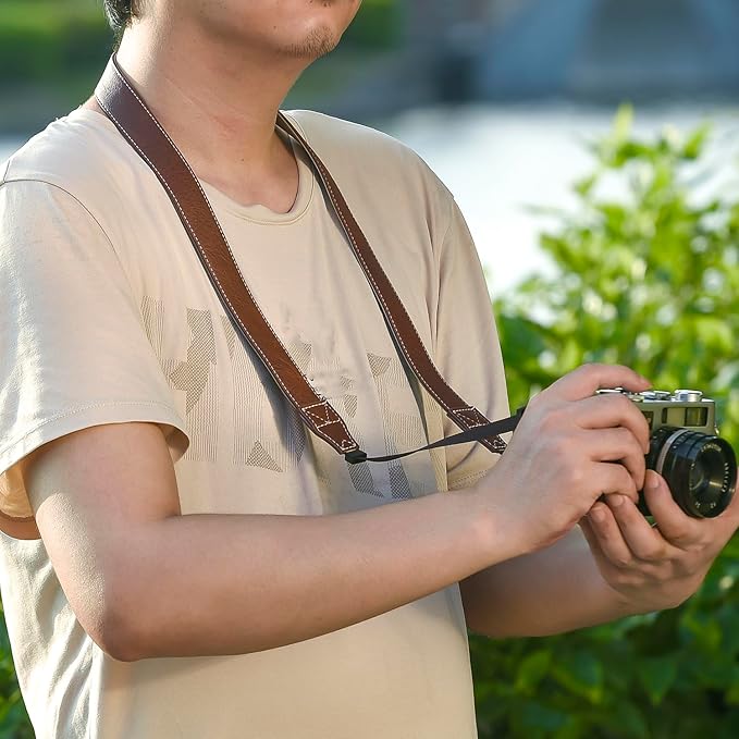 camera shoulder strap, safety tether camera neck strap, micro single PU leather shoulder strap, suitable for various cameras.