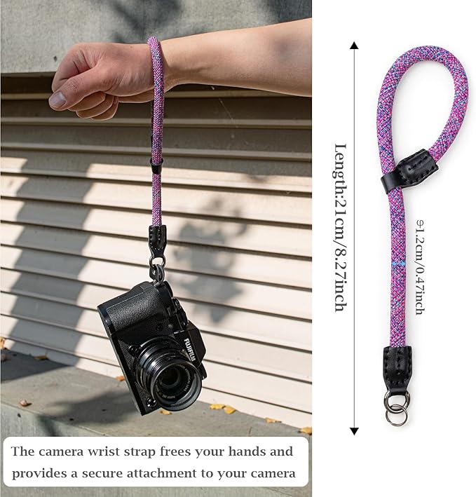 VOVMOEYA Rope Camera Wrist Strap,Camera Hand Strap Compatible with A6400 A6000 A7 IV,for Fujifilm X100V for Nikon Zf Z30 for Canon EOS R6 R7 R8 R10 Camera Wrist Straps for dslr
