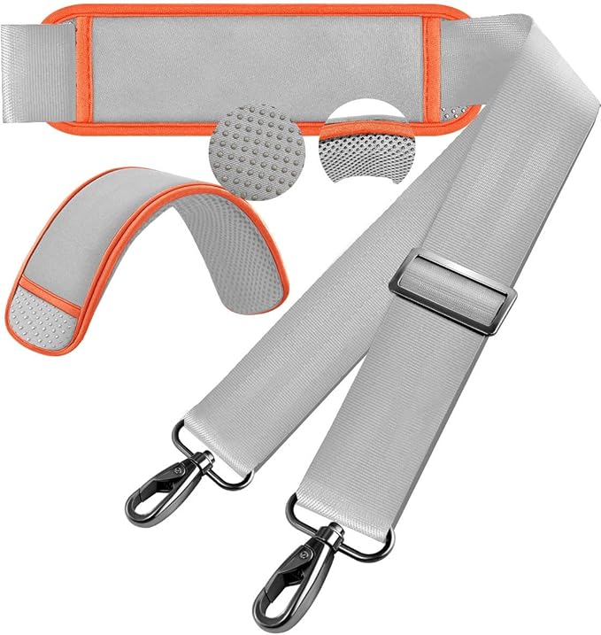 60 Inch Shoulder Strap, Ultra-Thick and Padded with Metal Swivel Hooks for Laptop Messenger and Crossbody Canvas Bags