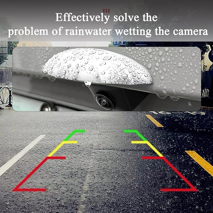 Universal Car reversing Camera rain Cover, car Thick Camera Protection Sticker, Silicone rain Sticker, Non-Destructive Adhesion (White)