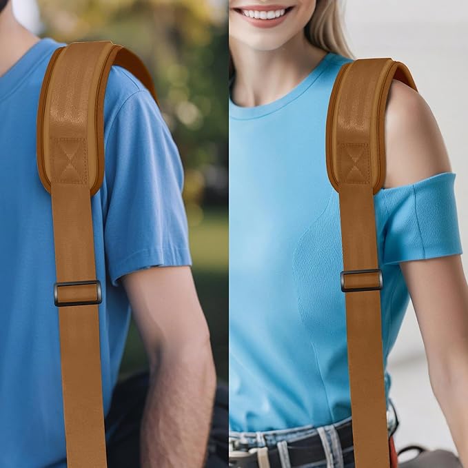 ZINZ 75" Shoulder Strap with Fixed Pad and Dual Balanced Buckles，Khaki