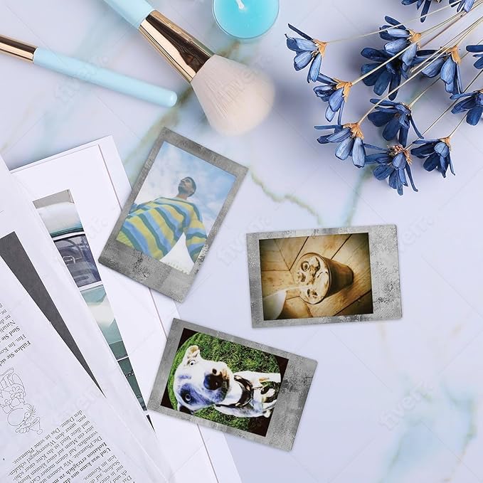 FUJIFILM Instant Mini Stone Gray Film Bundle 20 Shot with BluebirdSales Microfiber Cleaning Cloth, ISO 800, Credit-Card Size, Easy Load for All Instant MINI Cameras & Printers