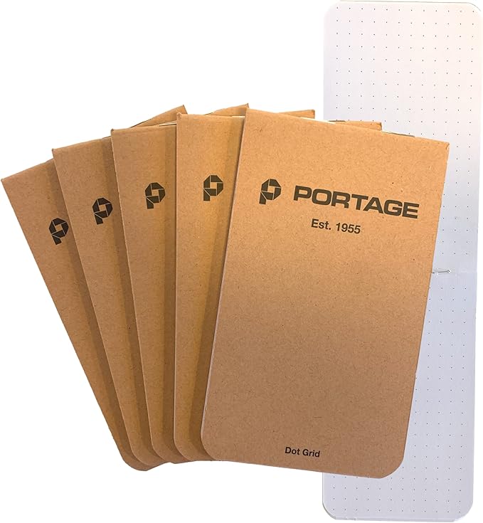 Small Notebook, Notepad for Field Notes, Grid Dot Paper – Pocket Journal Field Notebook, Pocket Sized Notepad for Taking Notes, Top Bound, Durable & Flexible – 2.8 x 4.6 Inches, 64 Pages (Pack of 6)