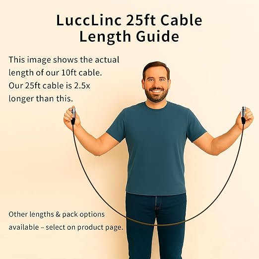 25ft XLR Cable, Long Balanced Microphone Cord, Nylon Braided XLR Patch Cable,3-Pin Male to Female for Stage Recording PA System