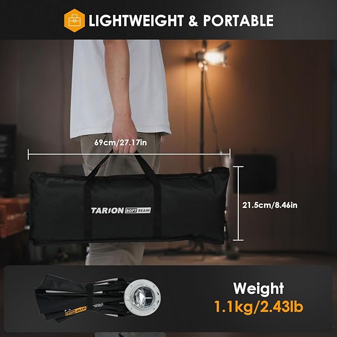 TARION Quick Release Octagonal Softbox - Bowens Mount Softbox with Diffusers/Honeycomb Grid/Carrying Bag for Live Streaming, Photography, Videography (Octagonal 35.4"/90cm)