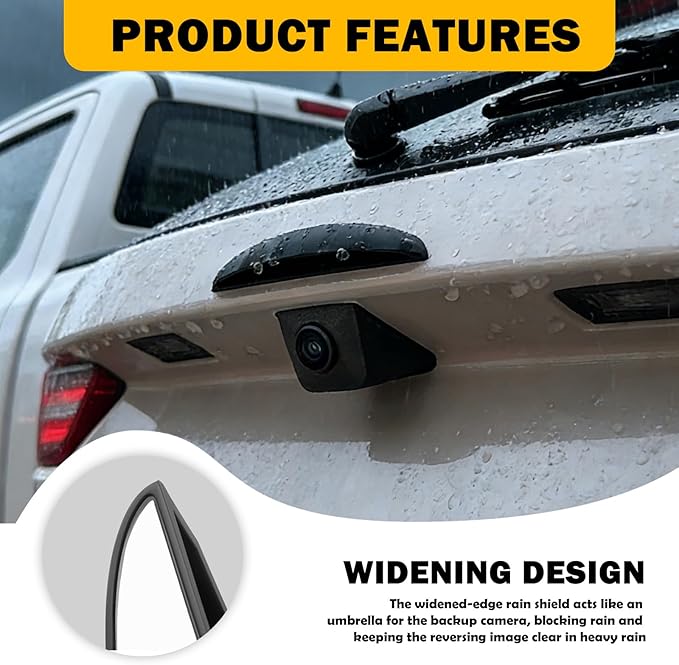 Car Backup Camera Rain Shield,Wider Car Back Up Camera Rain Cover Avoids Rains from Touching Lens,Silicone Cars Rear View Cameras Cover with Adhesive Backing Car Accessories(Standard:For widths:>0.9")