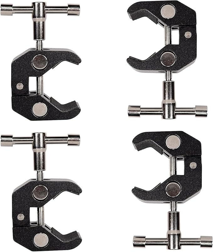 Andoer 4pcs Aluminum Alloy Magic Arm Super Clamp Crab Big Pliers Clip with 1/4" 3/8" Screw Hole for DSLR Camera