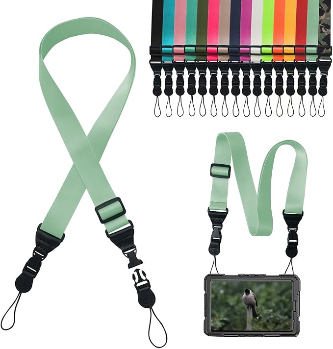 Adjustable Shoulder Strap:Comfortable iPad Strap Nylon Neck Lanyard for iPad/Samsung Tablet Case,Camera Binocular Crossbody Laptop Luggage Bag(Camelid Green)