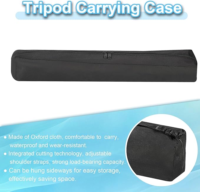 PATIKIL 32.28"x3.94" Tripod Carrying Case, 1Pack Oxford Cloth Padded Tripod Bag with Handles for Light Stands Tripod Photography Accessories, Black