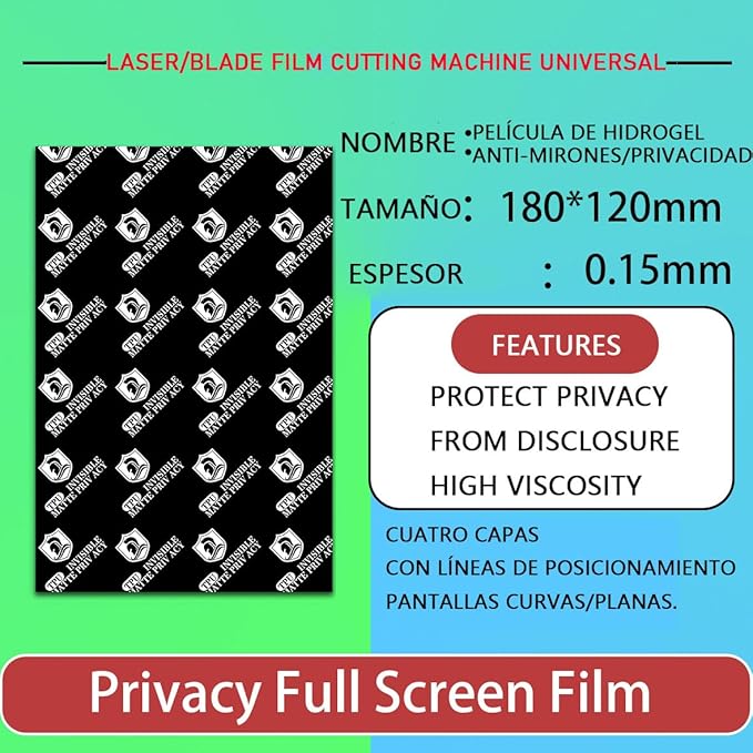 50pcs Mobile phone screen protector,TPU hydrogel film,frosted,anti peeping Matte protector,HD clear transparency for cutting machine,privacy film,Flexible lcd sticker sheet cutting film