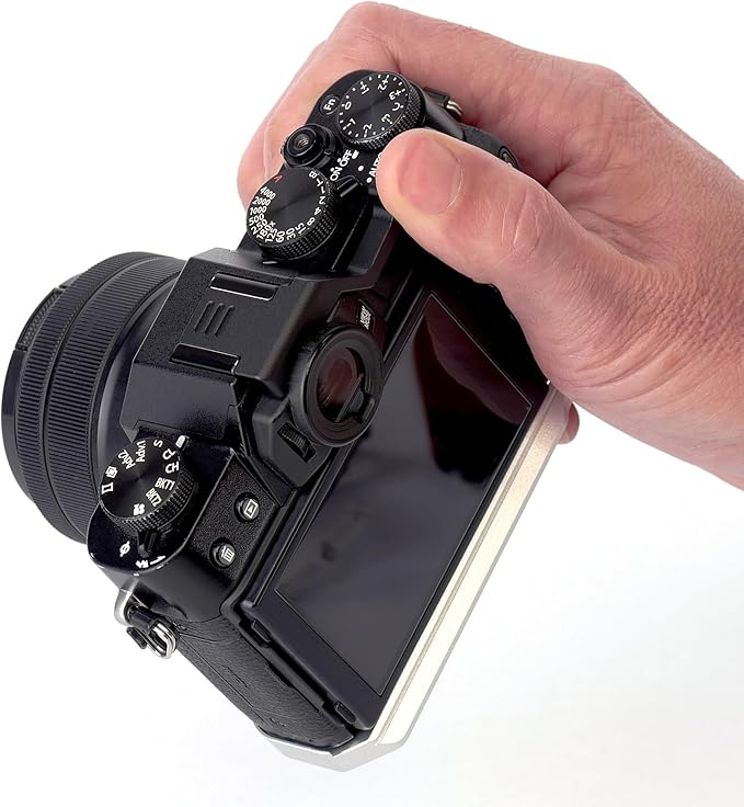 Metal Thumbs Up Grip Compatible with Fuji Fujifilm X-T30III/X-T20III/X-T10III/X-T30II/X-T20II/ X-T10II/XT30/XT20/XT10/X-T50 Mirrorless Cameras Thumb Rest Support with Hot Shoe Cover (Black)