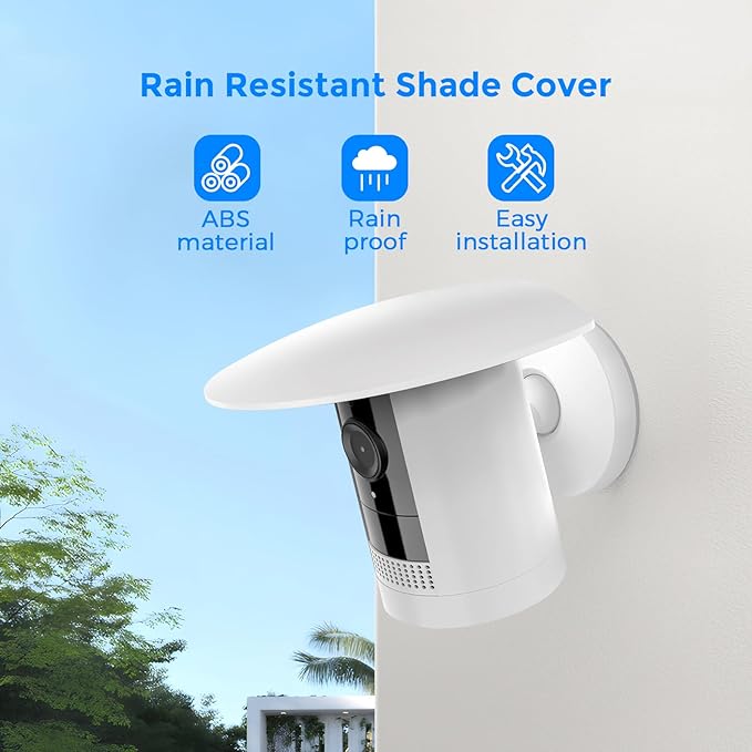Sun Rain Shield for Ring Outdoor Camera Plus/Stick Up Cam I Battery/Plug-in, Universal Weatherproof Protective Cover - UV Resistant & Easy Install Camera Shelter Guard for Outdoor Security Cameras