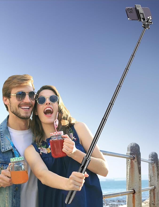 Aluminum 71" Phone Tripod, Travel Tripods for iPhone with Remote, Extendable Cell Phone Selfie Stick Tripod Stand Compatible with iPhone 17/16/15/14/13/Android/Camera