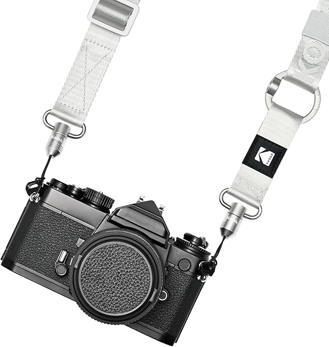 KODAK Multi-Purpose Camera Strap (Silver) - Quick-Detach System, Lightweight, Durable Metal Swivels, Multiple Usages, SLR Cameras, Compact Cameras, Smart Phones