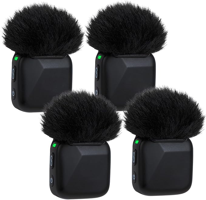 YOUSHARES Microphone Wind Muff Compatible with DJI Mic Mini - 4 Packs Furry Windproof Cover Suitable for DJI MINI 2024 Wireless to Reduce Wind Noise