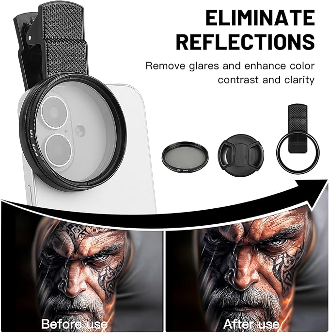 GBK Tattoo Light,Photographic Lighting,Anti-Glare,120 LED Light,with CPL Filter Lens and Handheld Stand for Tattoo Artists&Beginners,Improve Work Photo Quality