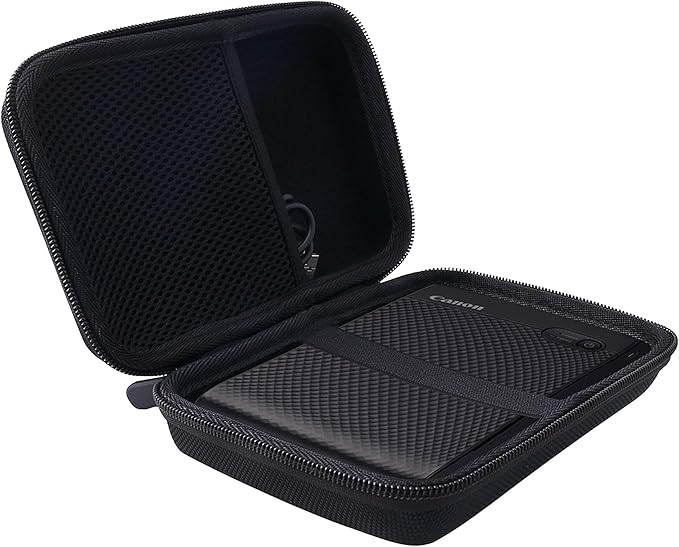 JINMEI Hard EVA Carrying Storage Case Compatible with Canon SELPHY QX20 / SELPHY Square QX10 Compact Photo Printer Protective Travel Storage Box (Black)