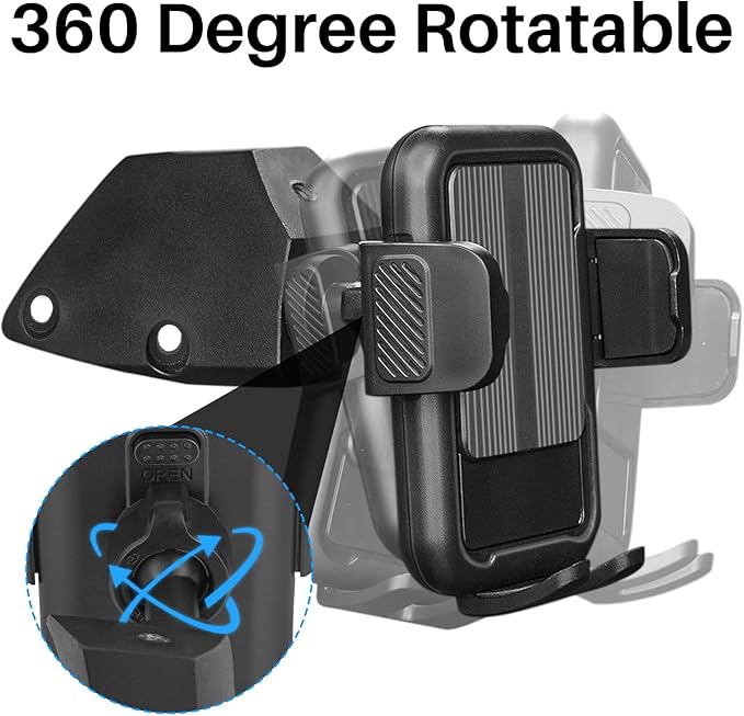 Car Phone Holder – Car Phone Mount for Ford Bronco Accessories, 360° Rotating Smartphone Stand for Ford Bronco 2021-2025, Driver Side