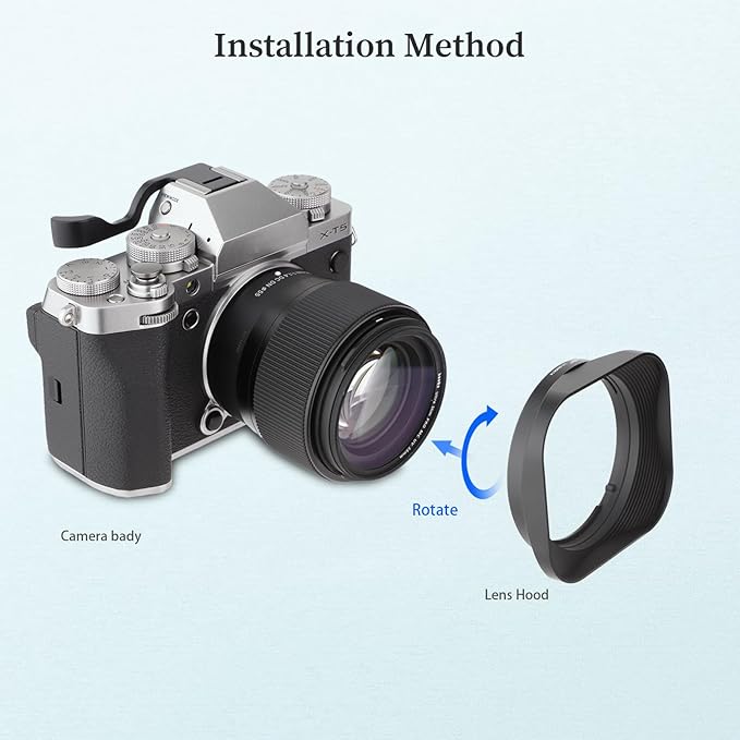 Haoge Bayonet Square Metal Lens Hood for Sigma 56mm F1.4 DC DN Lens LH-SM5614