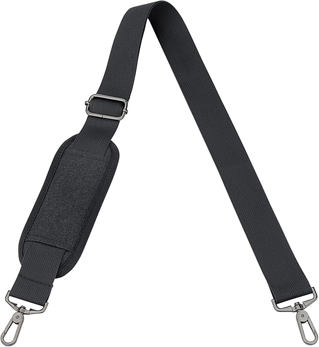 RAINYEAR 59 Inch Shoulder Strap for Bag, Adjustable Soft Padded Replacement Shoulder Strap with Metal Hooks for Messenger Bag
