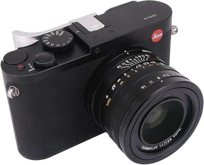 Haoge THB-LS Metal Hot Shoe Thumb Up Rest Thumbs Up Hand Grip for Leica Q Q-P QP Typ116 Typ 116 Camera Silver