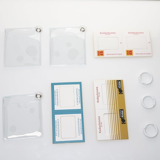 3 Pack 35mm Film Protector Sleeves - 6.5x7.5cm Clear Archival Safe Storage with White Holder Ring & 5x5cm Tab for Film Negative Organization