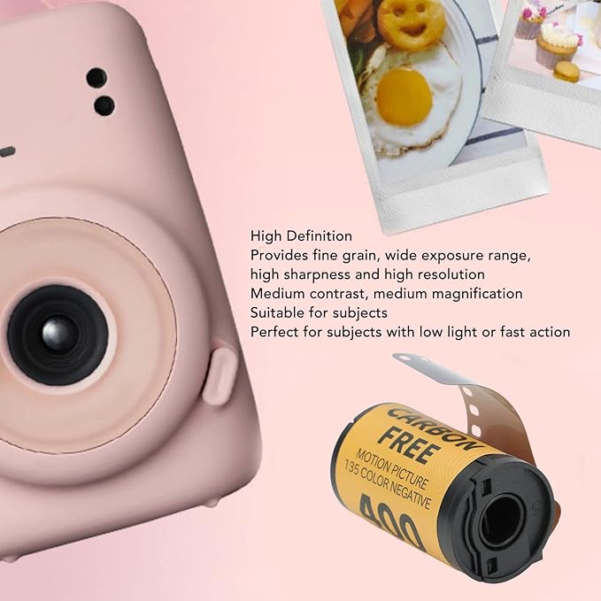 Color Negative Film ISO 320-400, 35mm Fine Grain Wide Exposure Latitude HD Disposable Film for 135 Camera (8 Sheets)