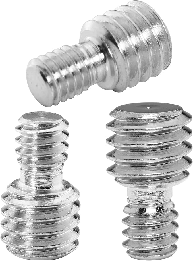 3PCS 3/8 inch Male to 1/4 inch Male Threaded Tripod Screw Adapter, 1/4 inch Male to 3/8 inch Male Double Sides Standard Mounting Thread Converter for Camera Mount