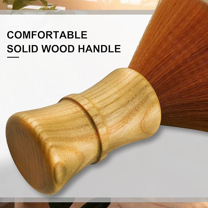 Vinyl Record Cleaning Brush Anti-Static Bristles Soft Wood Handle Brush for LP Turntable Dust Removal, Phonograph Needle, CD