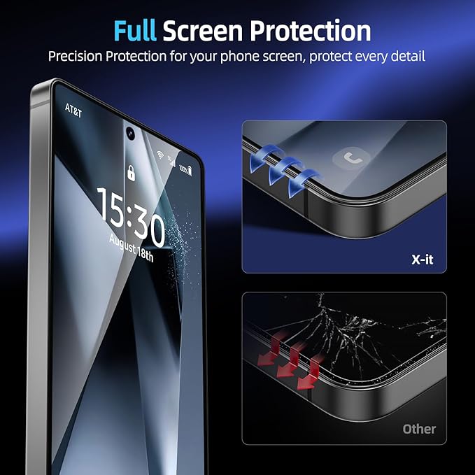 X-it for Samsung Galaxy S25 Ultra Screen Protector HD Clear [Auto Alignment & Dust Removal],Bubble-Free & Self-Healing,[100% Ultrasonic Fingerprint ID] Easy Installation Full Coverage [Non-Glass] 2 Packs