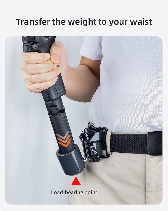 Handheld Gimbal Stabilizer Accessories Load Reduce Kit with Gimbal Support and Waist Belt for Easier and Longer Holding. Compatible with DJI Ronin Osmo Series/hohem/FeiyuTech/Zhiyun/Insta 360