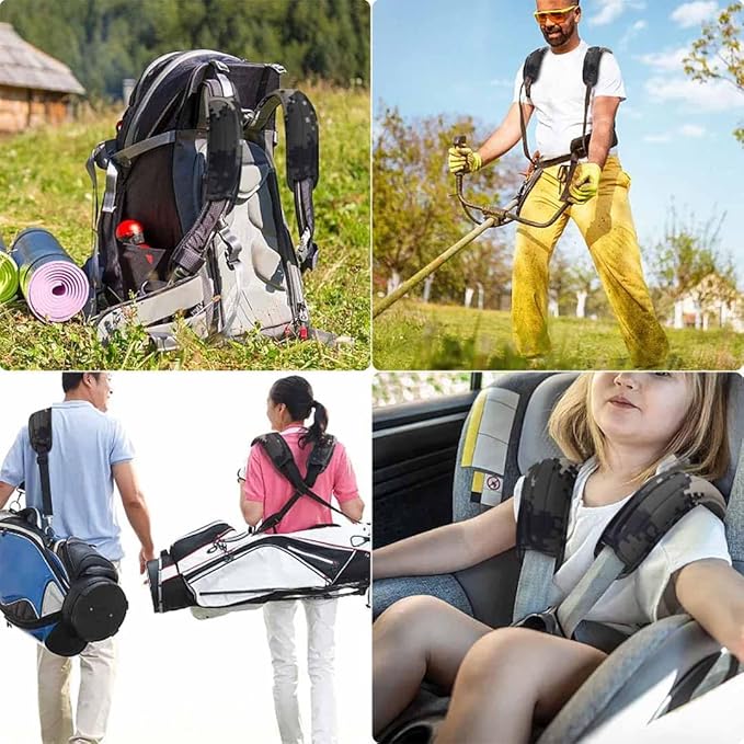 ZINZ 2-Pack Universal Shoulder Pad with Ultra Thick Cushion for Bag Luggage Bag Crossbody, Plus Long & Anti-Slip & Breathable,Camouflage Gray
