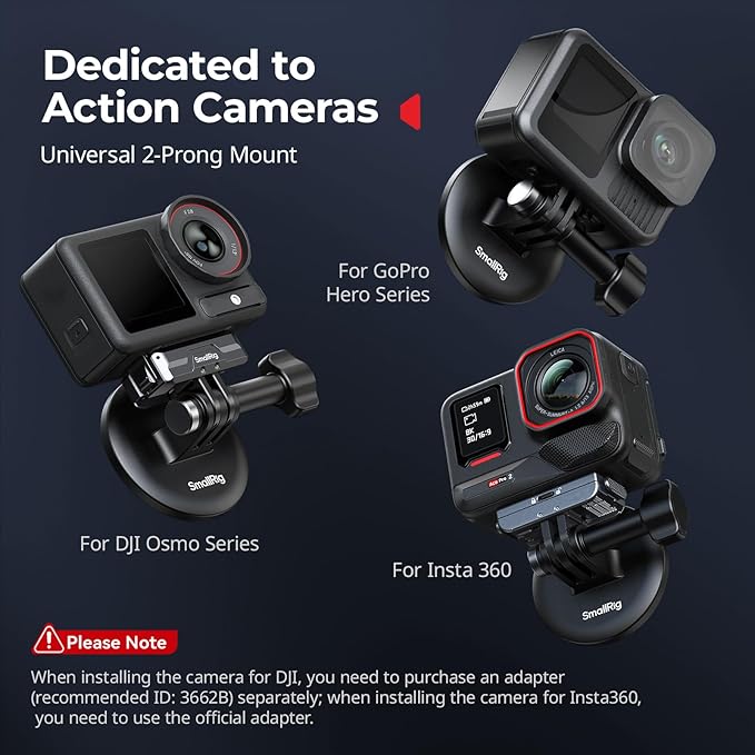 SMALLRIG Magnetic Neck Mount for Action Cameras, Quick Release Chest Mount with Strap, POV Vlogging for GoPro Hero 13/12/11/10/9, for DJI Osmo 360/Nano/Action 6/5 pro/4/3, for Insta360 Ace Pro 2-5360