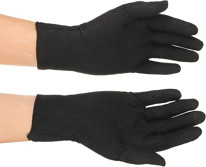SATINIOR 120 Pieces Cotton Gloves Large Size for Men Women Inspection Gloves for Dry Hand Art Handling Coin Jewelry