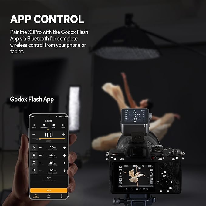 Godox X3 Pro C X3Pro-C Flash Trigger for Canon, 2.4" Touchscreen, 1/8000s HSS TTL TCM, USB-C Charge, 30-Day Battery Life, GODOX X3PRO X3Pro C X3ProC Touchscreen Wireless Flash Trigger Transmitter