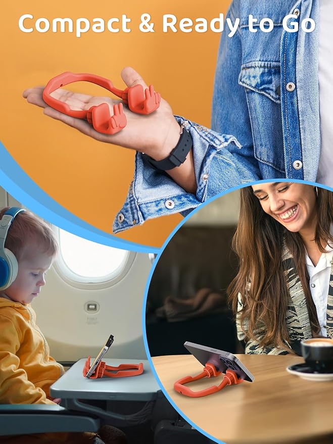 Easter Basket Stuffers for Teens Girls Boys Kids Cell Phone Stand: Upgrade Adjustable Peace Sign Thumbs Lazy Phone Holder for Desk Cool Gadgets Fun Easter Essentials Gifts for Adults Women Teenagers