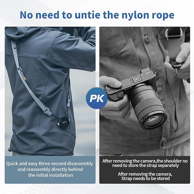 FALCAM F38 Camera Strap Quick Release Kit, Camera Holder for Neck/Shoulder Strap, Plate and Base