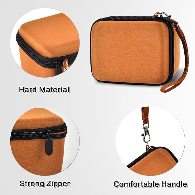 Vlogging Camera Case Compatible with for Duluvulu/for VJIANGER/for JGIPL/for TEBNGIHNM 4K Digital Cameras for Youtube. Vlog Camera Carrying Storage for Lens, Cable and Other Accessories - Brown