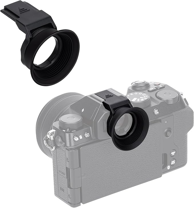 JJC Eyecup Eye Cup Eyepiece for Fuji Fujifilm X-S20 X-S10 X-T200 XS20 XS10 XT200 Mirrorless Camera, Extended Soft Rubber Eyecup Viewfinder Cover