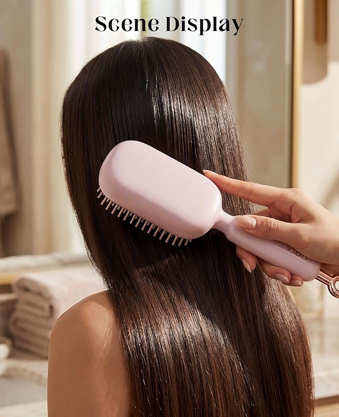 Retractable Self Cleaning Hair Brush for Women, Cleaning Portable Anti-Static Cushion Massage Hairbrush Comb