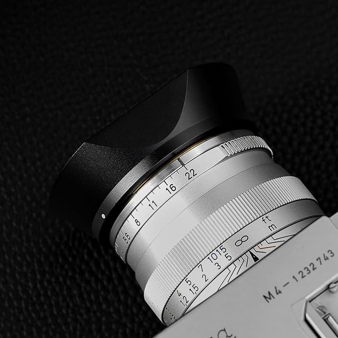 Haoge LH-ZV02MB Square Metal Lens Hood for Voigtlander Nokton 35mm f/1.4 II, 40mmF1.4 VM 50mm f1.5 II VM 28mm f1.5,Carl Zeiss 35mm f2 ZM,35mm f2.8 ZM, Planar T* 2/50 50mm f2 ZM Lens