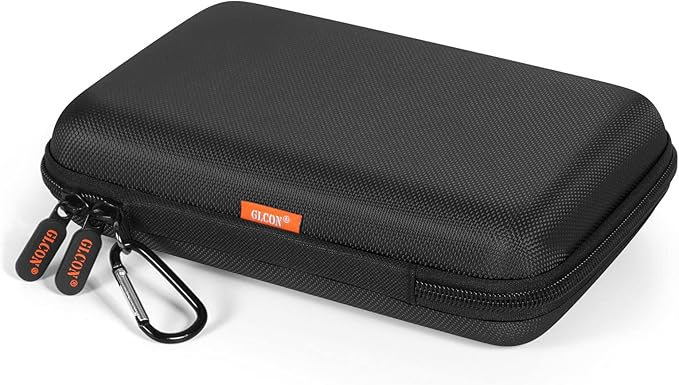Shockproof Hard Shell Carrying Case for GPS, External Hard Drive, Power Bank, Charger, Cable, Heart Monitor, Cell Phone, Electronic Accessories - Larger Capacity Storage Pouch Travel Bag