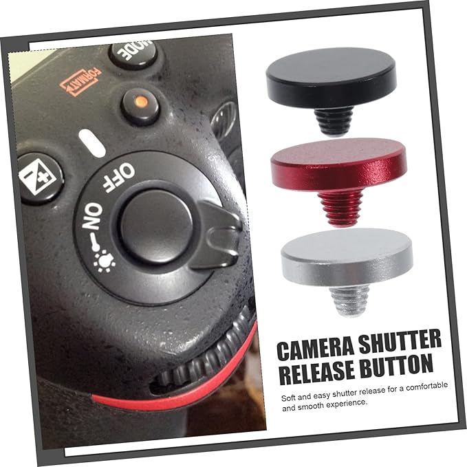 3Pcs Aluminum Alloy Flat Shutter Release Button for Enhanced Camera Control Upscale Reduce Shake and Image Clarity Compatible with Various Cameras